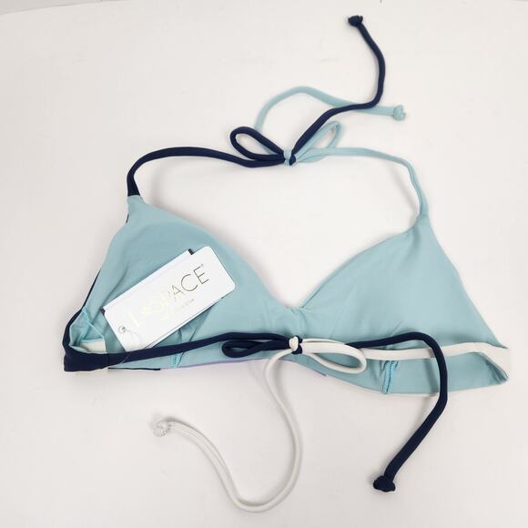 L*Space Sea Glass Bikini Top Blue Purple White Size Small NWT - Picture 3 of 5